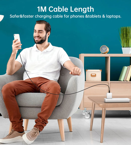 1M USB USB A to Type C Charging Cable